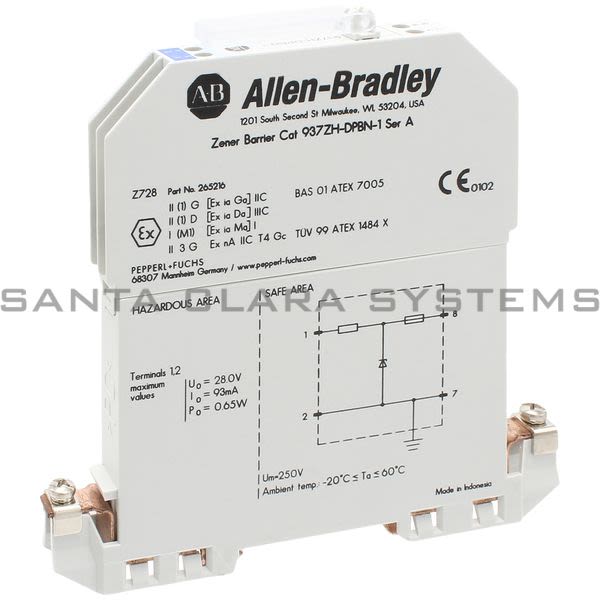 Allen Bradley 937ZH-DPBN-1 Zener Barrier Product Image
