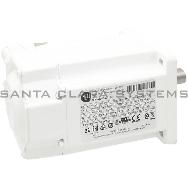 Allen Bradley MPF-A320P-SJ72BA Servo Motor| Food Grade Product Image