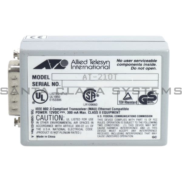 Allied Telesis AT-210T Transceiver | Allied Telesyn Product Image
