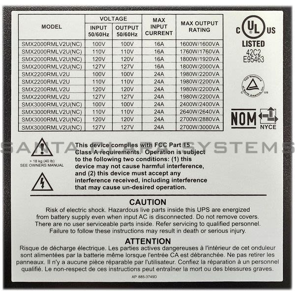 APC SMX3000RMLV2U APC Smart-UPS X Product Image
