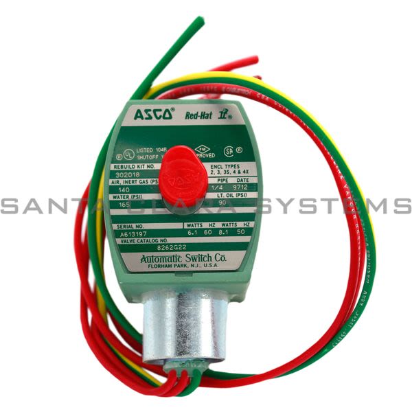Asco 8262G022-120-60-110-50 Solenoid Valve | 8262G22-120/60,110/50 Product Image