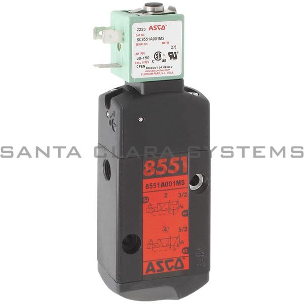 Asco SC8551A001MS-120-60-110-50 Direct Mount Inline Spool Valve Product Image