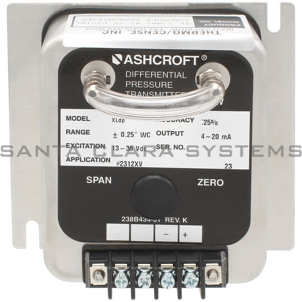 Ashcroft XL-3-MB2-42-ST-P25IWL Differential Pressure Transmitter | Xl-3-MB2-42-ST-P25IWL Product Image