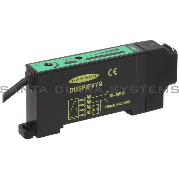 Banner D12SP6FVYQ-35403 Fiber Optic Sensor | D12 Series Product Image