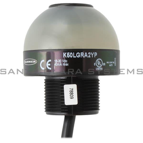 Banner K50LGRA2YP-78809 3-Color Audible Indicator  | K50 Series Product Image