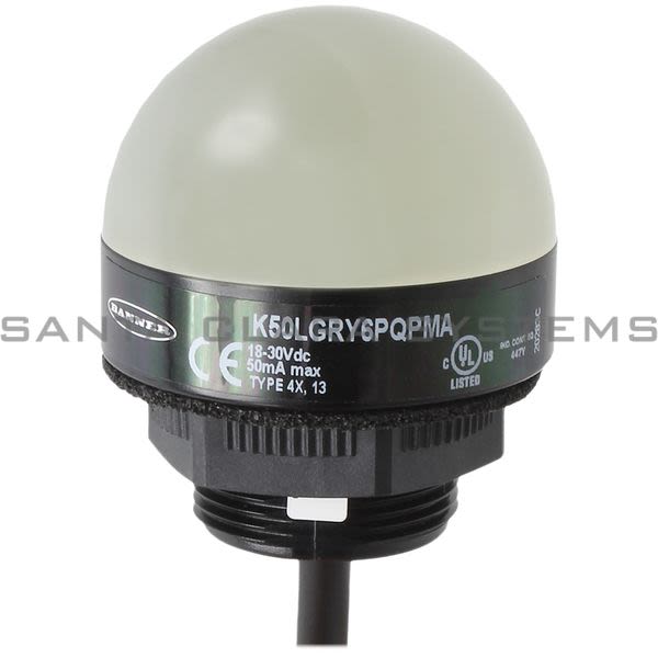 Banner K50LGRY6PQPMA-75543 3-Color I/O Block Compatible Indicator Product Image