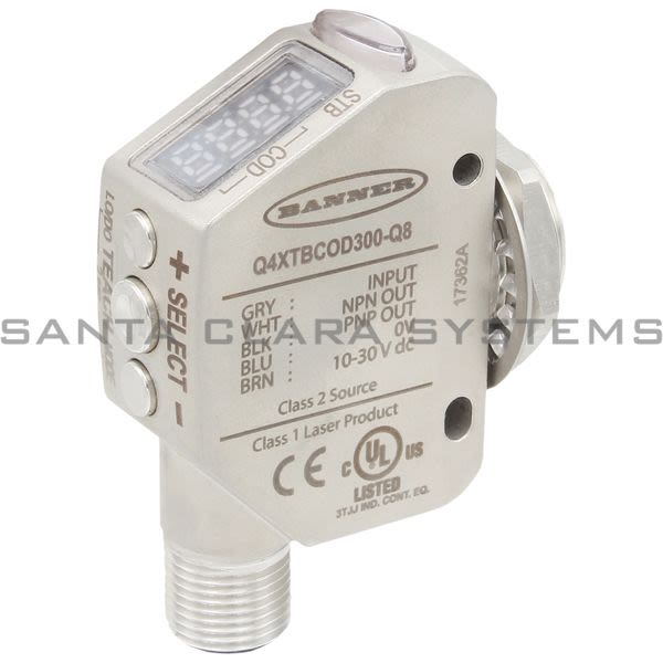 Banner Q4XTBCOD300-Q8-95292 Clear Object Sensor | Q4X Series Product Image