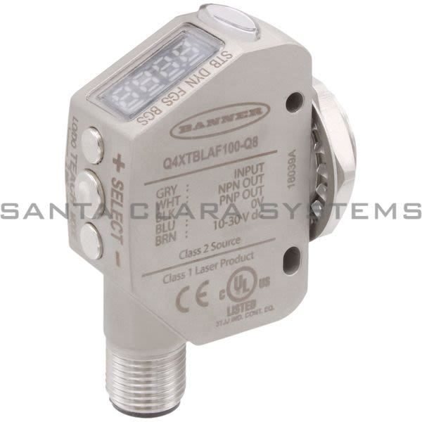Banner Q4XTBLAF100-Q8-91290 Laser Adjustable Field Sensor | Q4X Series Product Image