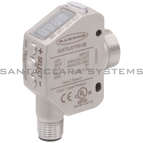 Banner Q4XTILAF100-Q8-94885 Laser Adjustable Field Sensor | Q4X Series Product Image