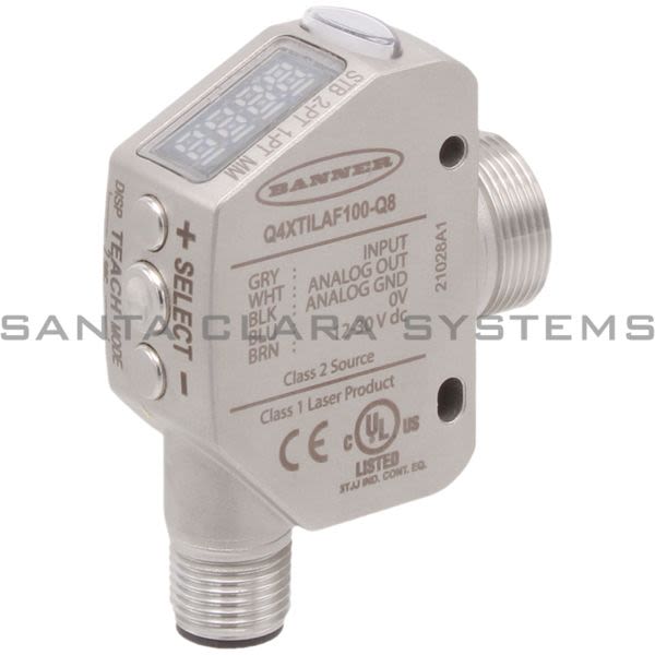 Banner Q4XTILAF100-Q8-94885 Laser Adjustable Field Sensor | Q4X Series Product Image