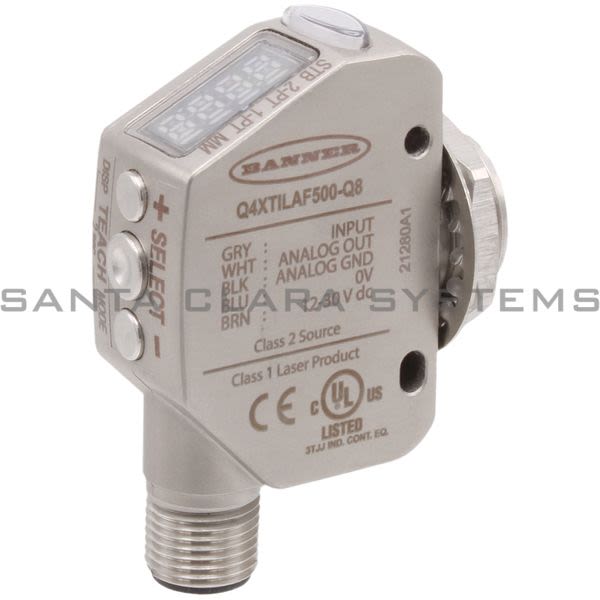 Banner Q4XTILAF500-Q8-802751 Laser Adjustable Field Sensor | Q4X Series Product Image