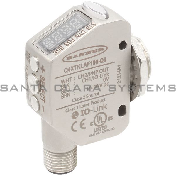 Banner Q4XTKLAF100-Q8-97071 Laser Adjustable Field Sensor | Q4X Series Product Image
