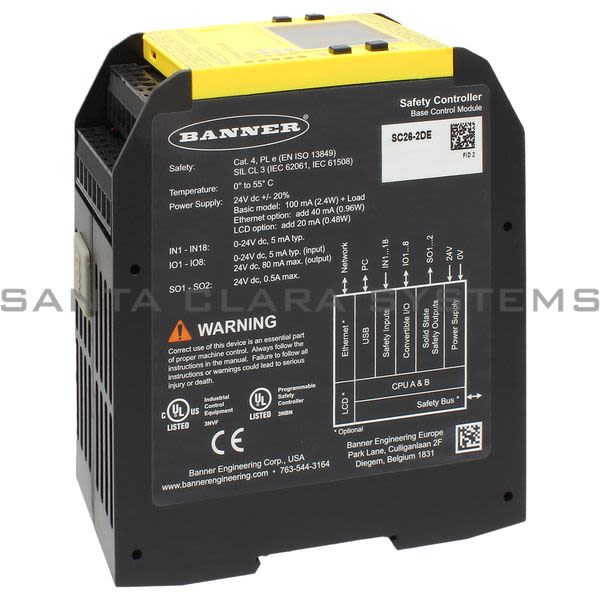 Banner SC26-2DE-85068 Safety Controller Product Image