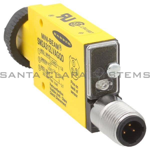 Banner SM2A312LVAGQD-26865 Retroreflective Sensor | MINI-BEAM Product Image