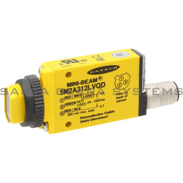 Banner SM2A312LVQD-26845 Retroreflective Sensor | MINI-BEAM Product Image