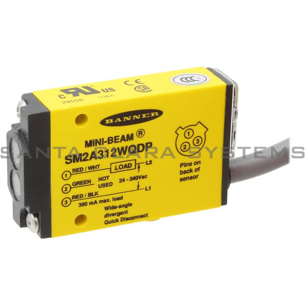 Banner SM2A312WQDP-29559 Divergent Diffuse Sensor | MINI-BEAM Product Image