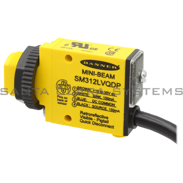 Banner SM312LVQDP-28155 Retroreflective Sensor Product Image
