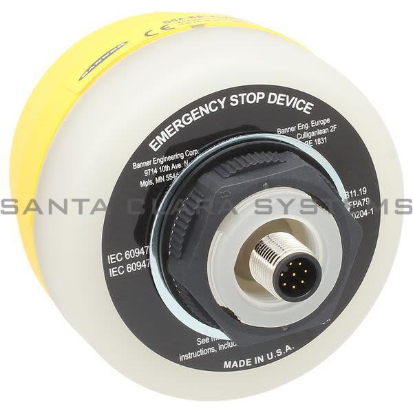 Banner SSA-EB1PLXR-12ECQ8-25305 Emergency Stop Push Button Product Image