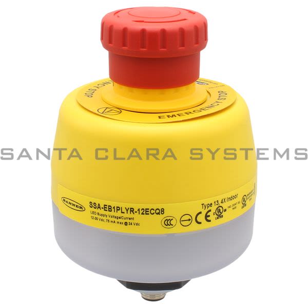 Banner SSA-EB1PLYR-12ECQ8-25304 Emergency Stop Push Button Product Image