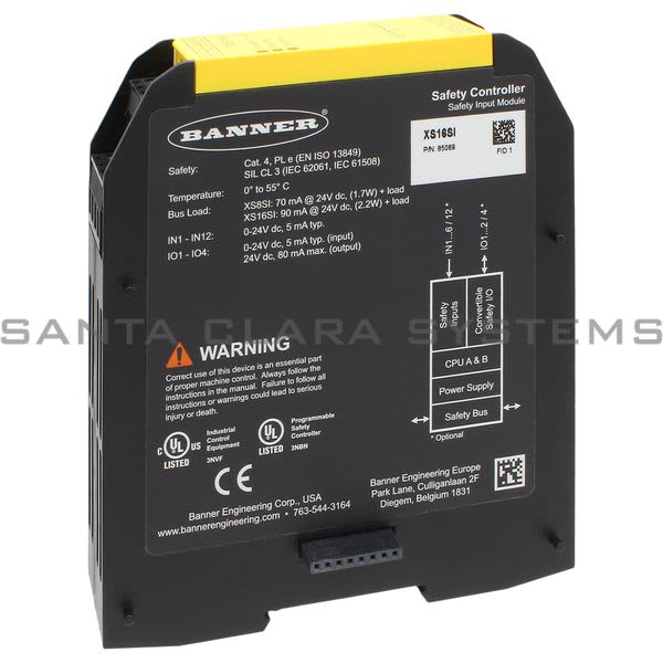 Banner XS16SI-85069 Safety Controller Expansion Module Product Image