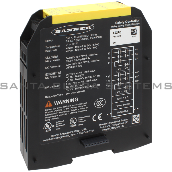 Banner XS2RO-85075 Safety Controller Expansion Module Product Image
