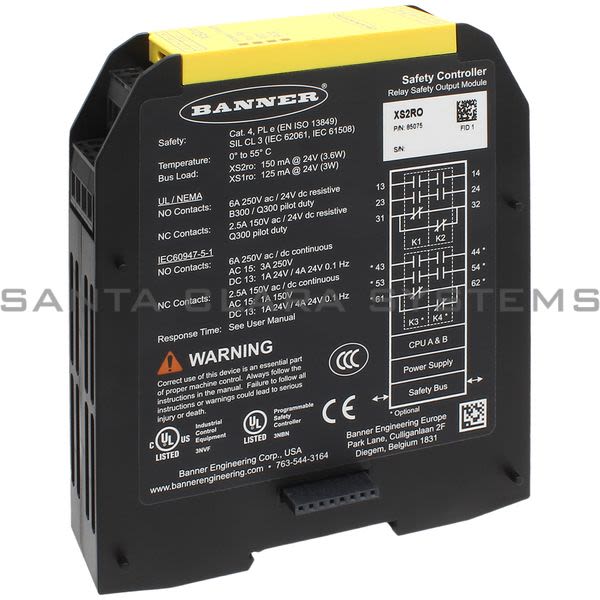 Banner XS2RO-85075 Safety Controller Expansion Module Product Image