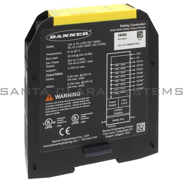 Banner XS4SO-85073 Safety Controller Expansion Module Product Image