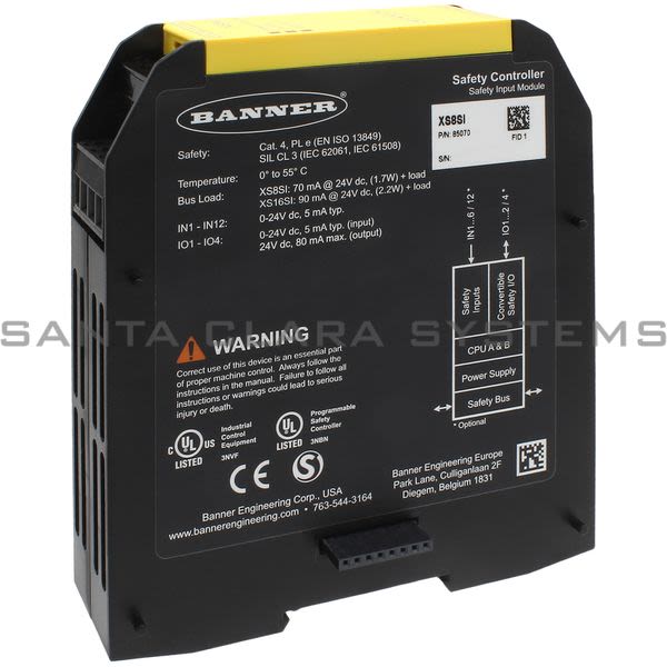 Banner XS8SI-85070 Safety Controller Expansion Module Product Image