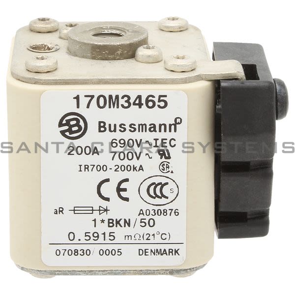 Bussmann 170M3465 170M3465 Flush End Contact High Speed Fuse Links Size 1 Product Image