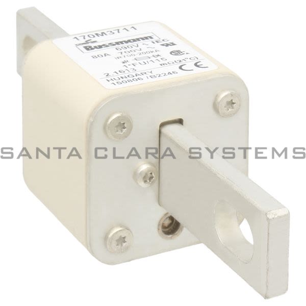 Bussmann 170M3711 80A 700V AC DC Fuse Square Bolt-Mount Product Image