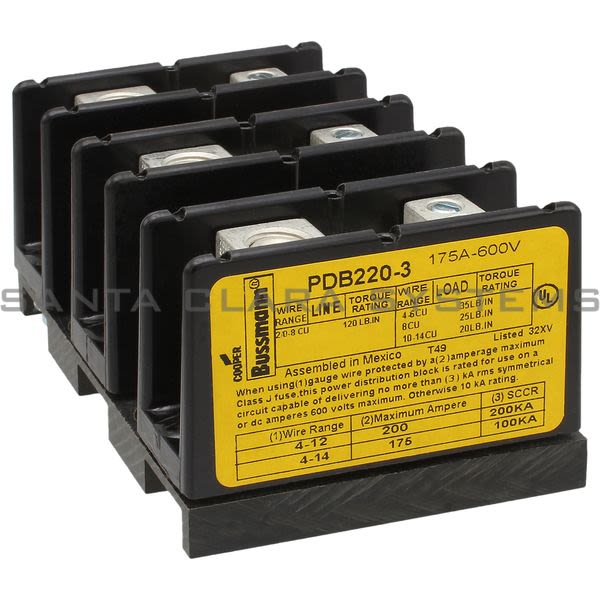 Bussmann PDB220-3 3 pole Power Distribution Block Product Image
