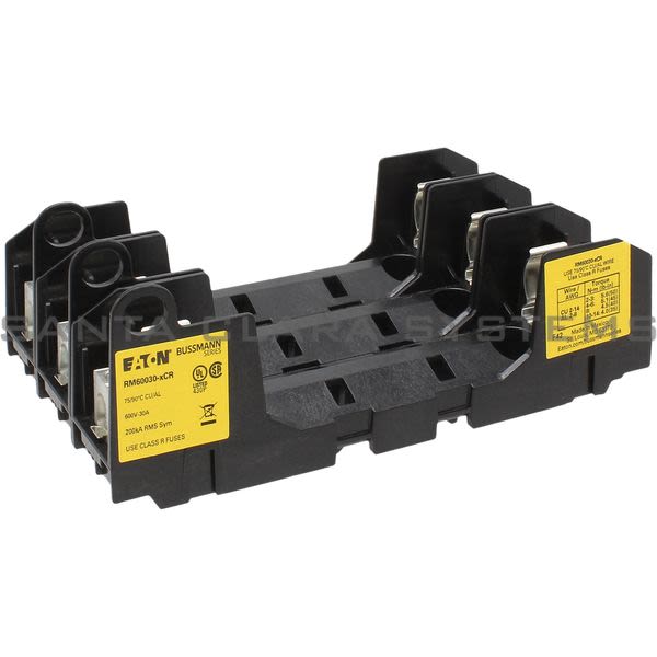 Bussmann RM60030-3CR Fuse Holder 600V / 30A 3P Class-R Fuse Block Product Image