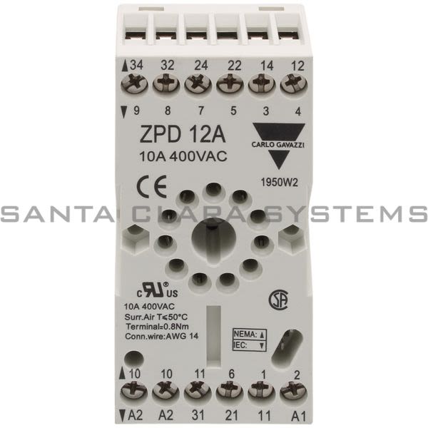Carlo Gavazzi ZPD12A Relay Socket Product Image
