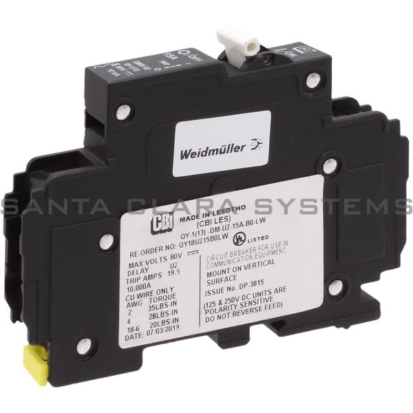 Circuit Breaker Industries QY-1-13-DM-U2-15A-B0-LW Circuit Breaker | QY18U215B0LW Product Image