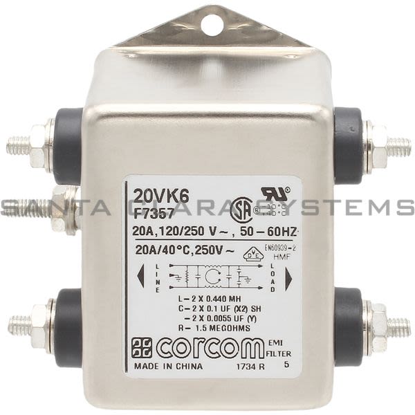 Corcom 20VK6  RFI Power Line Filter Product Image