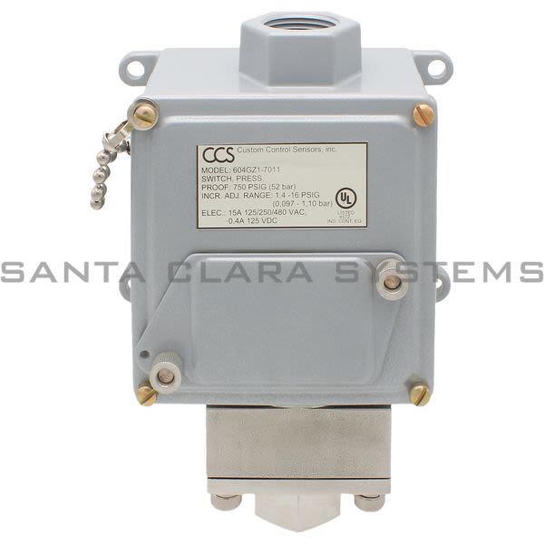 Custom Control Sensors 604GZ1-7011 604GZ Pressure Switch Product Image