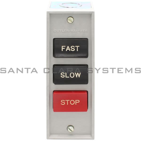 Cutler-Hammer 10250H-5304 Pushbutton 3-ELEMENT Fast/Slow//Stop | Eaton Product Image