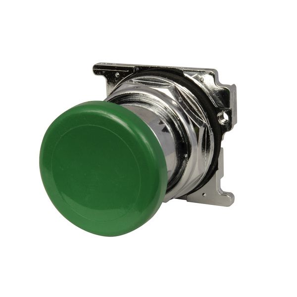 Cutler-Hammer 10250T123  Push Button Mushroom Head Green | Eaton Product Image