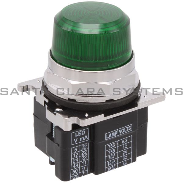 Cutler-Hammer 10250T197LGP2A Pilot Light Green LED Full Voltage | Eaton Product Image