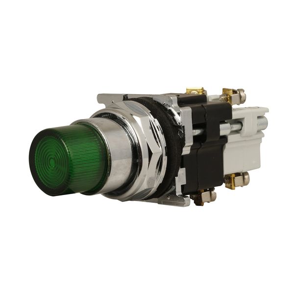 Cutler-Hammer 10250T76G Pushbutton W/Contact 1-N/O 1-N/C Green | 10250T76G Product Image