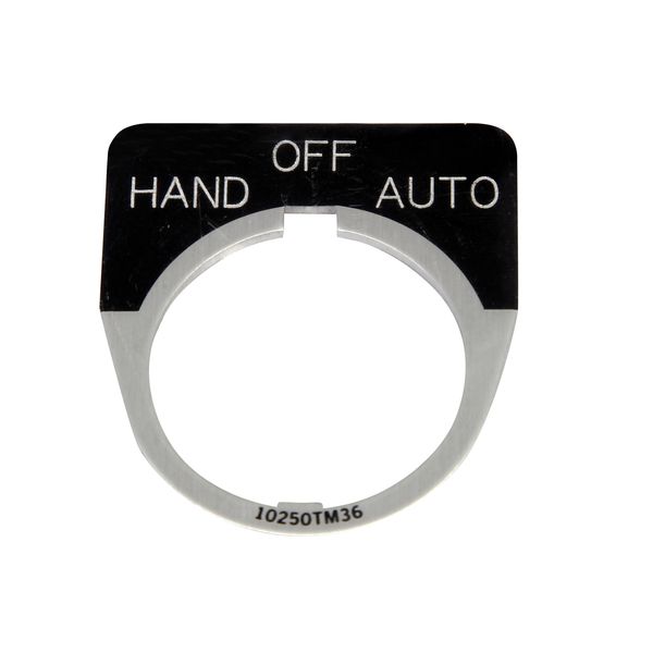 Cutler-Hammer 10250TM51 Legend Plate "Hand Off Auto" Product Image
