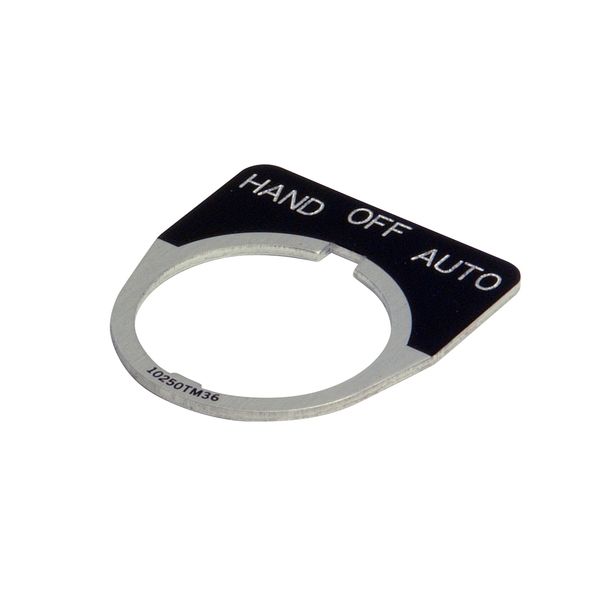Cutler-Hammer 10250TM51 Legend Plate "Hand Off Auto" Product Image