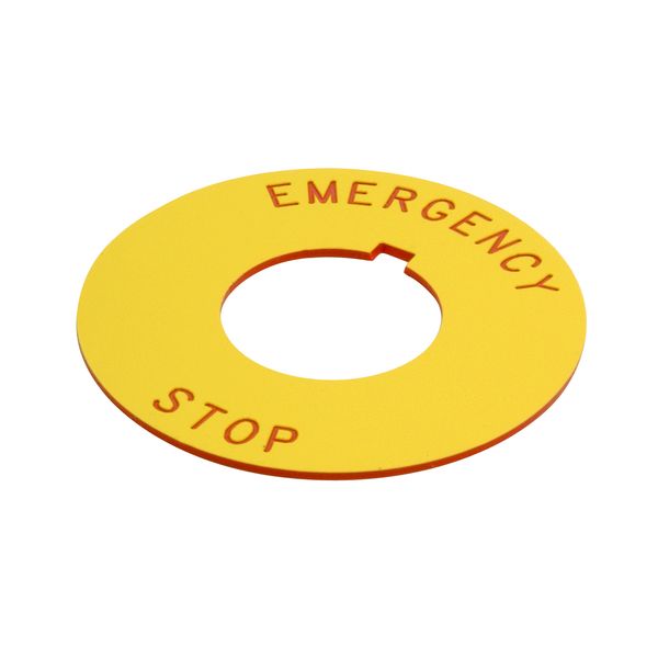 Cutler-Hammer 10250TRP79  Legend Plate | Emergency Stop Product Image