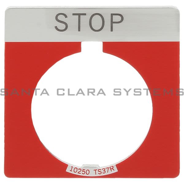Cutler-Hammer 10250TS34 Legend Plate | Stop Product Image