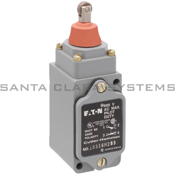 Cutler-Hammer 10316H283 Limit Switch Non-Plug Roller Top Push | Eaton 10316H-283 Product Image