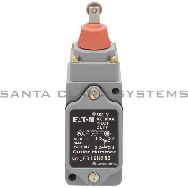 Cutler-Hammer 10316H283 Limit Switch Non-Plug Roller Top Push | Eaton 10316H-283 Product Image