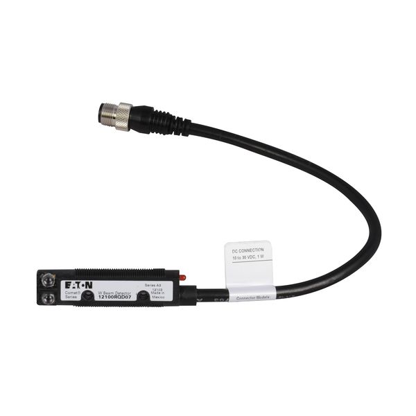 Cutler-Hammer 12100RQD07  Comet Photoelectric R/A Thru-Beam Detector 10-30 VDC Micro-Connector Product Image