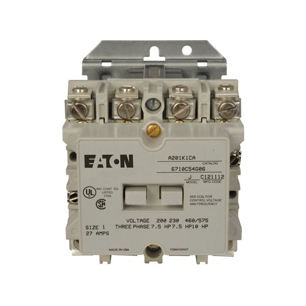 Cutler-Hammer A201K1CA Non-Reversing Contactor | 6710C54G06 Product Image