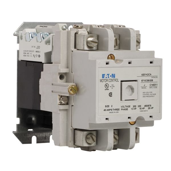 Cutler-Hammer A201K2CA Contactor | Size-2 45-AMP 3-Pole Open Type | Eaton Product Image