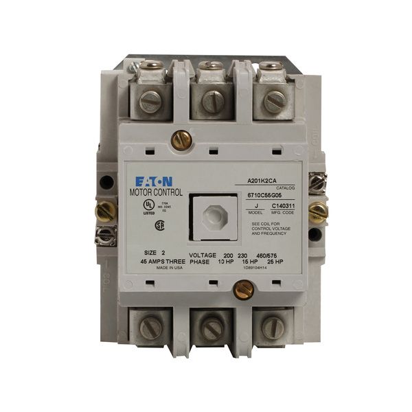 Cutler-Hammer A201K2CA Contactor | Size-2 45-AMP 3-Pole Open Type | Eaton Product Image